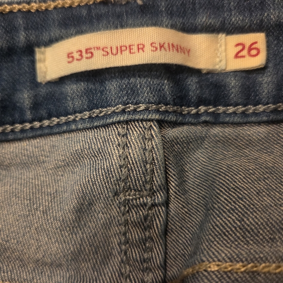 ​Y2K Aesthetic 🦋 Levi’s 535 Super Skinny Low Rise Denim | Size 26 - Picture 11 of 16